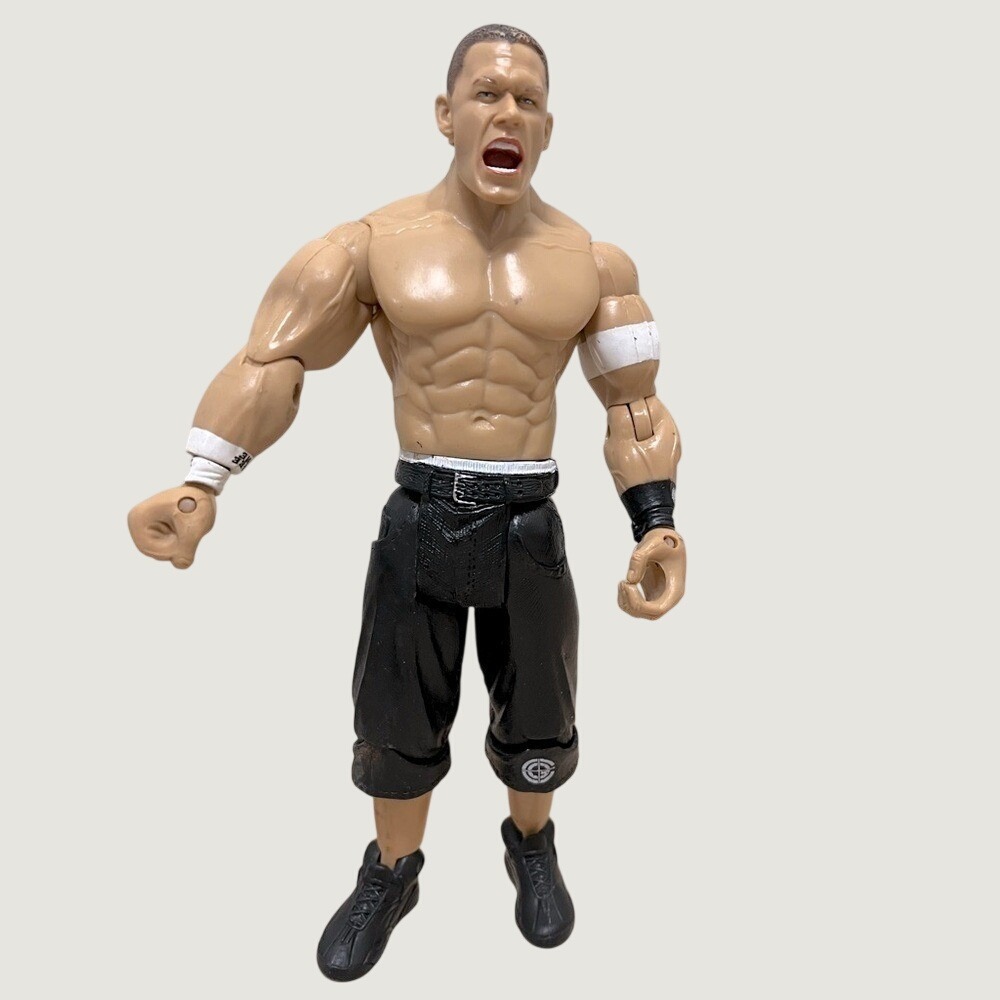 WWE John Cena Action Figure Mattel Black Shorts Wrestling Toy 7 Inch
